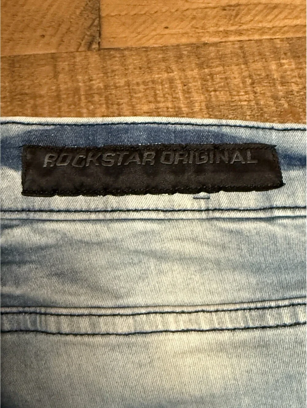Rockstar Original RSM 205 Flare Denim Paint Splattered Distressed Jeans Size 30